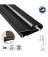 GloboStar® SKIRTINGBOARD-PROFILE 70852-3M Προφίλ Αλουμινίου - Βάση & Ψύκτρα Ταινίας LED με Λευκό Γαλακτερό Κάλυμμα - Επιφανειακή Χρήση για Περβάζι - Πατητό Κάλυμμα - Μαύρο - 3 Μέτρα - Μ300 x Π1.6 x Υ8cm